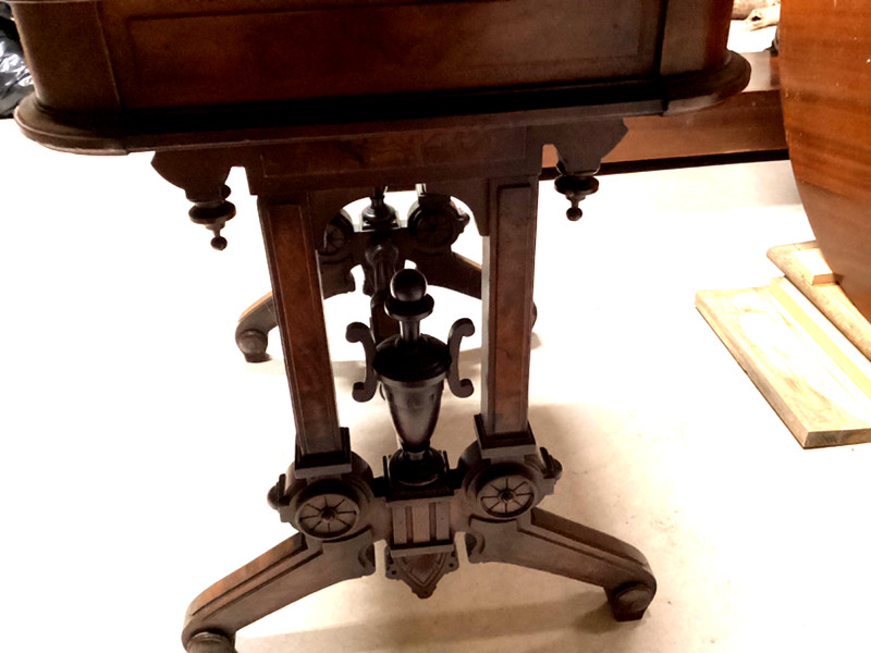 Antique victorian marble top table walnut 19th c attrib john jelliff gallery