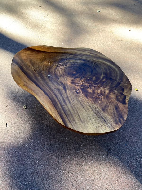 Natural Edge mid-century monkeypod coffee table - Hawaiian Monkeypod slab gallery