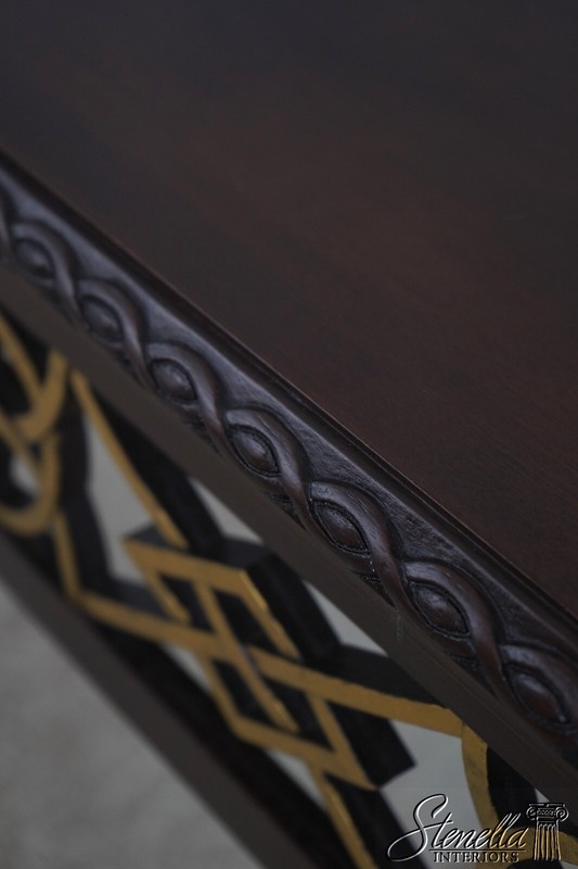 68148: BAKER Chippendale Large Mahogany Library Table gallery