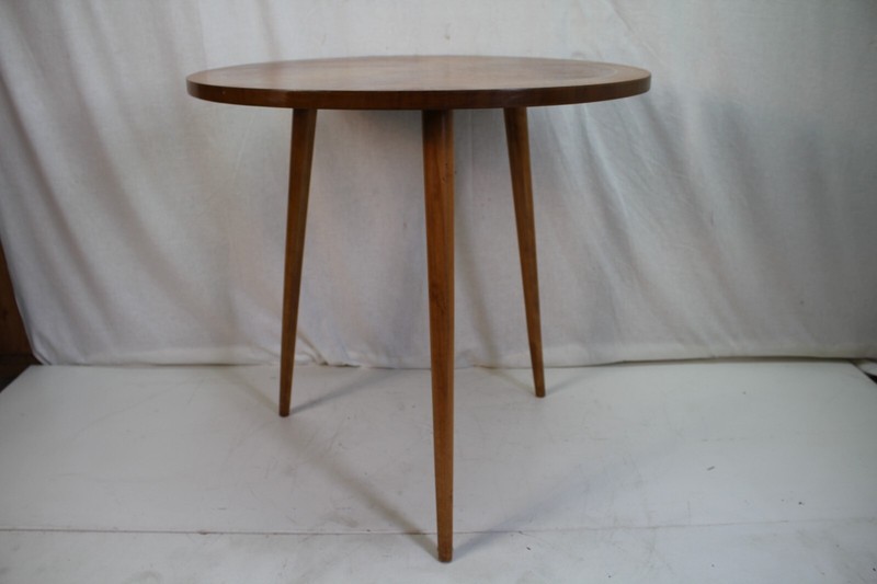 Mid-century American Modern Maple Center Table Bookmatch Finish gallery