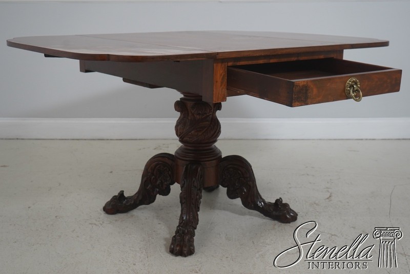 LF71553: American 19th Century Mahogany Empire Style Drop-Leaf Table gallery