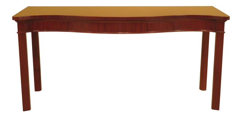 46984EC: SAYBOLT CLELAND Chippendale Mahogany 1 Drawer Console Table