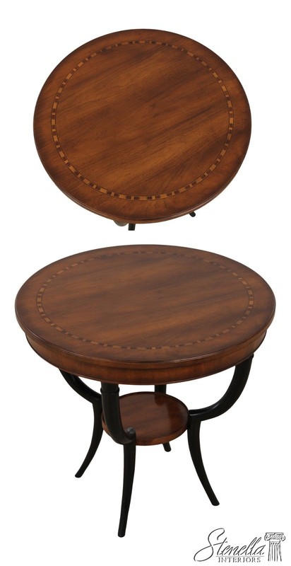 L72820: BAKER Italian Style Inlaid Round Lamp Table