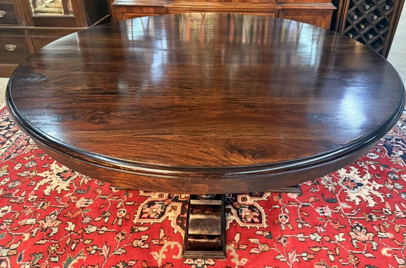 Vintage 60" Round Table Solid Hardwood Barley Twist Dining & Entry Table gallery