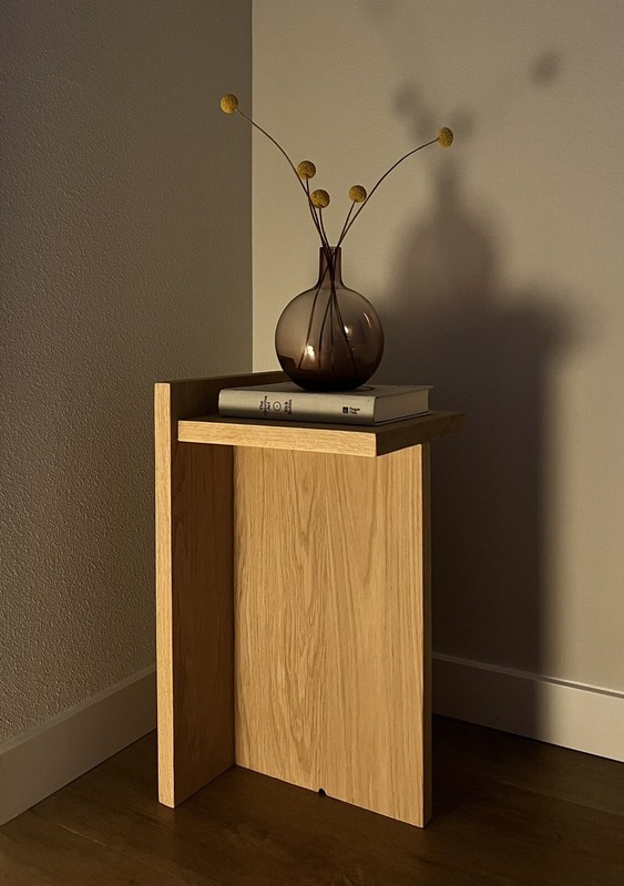 Handcrafted Natural White Oak Side Table gallery