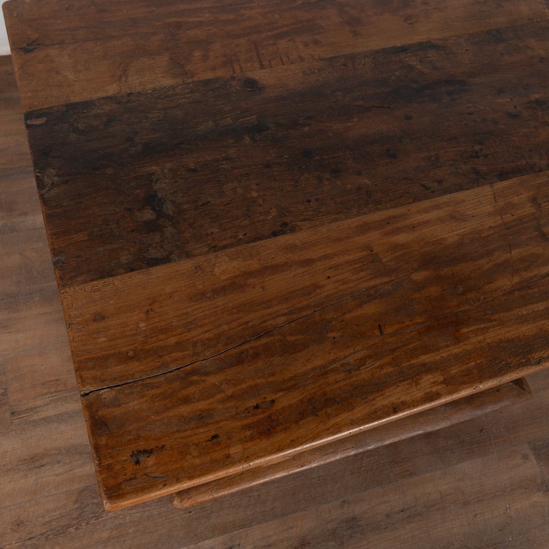 Baroque Danish Oak Side Table Console with Single Drawer gallery