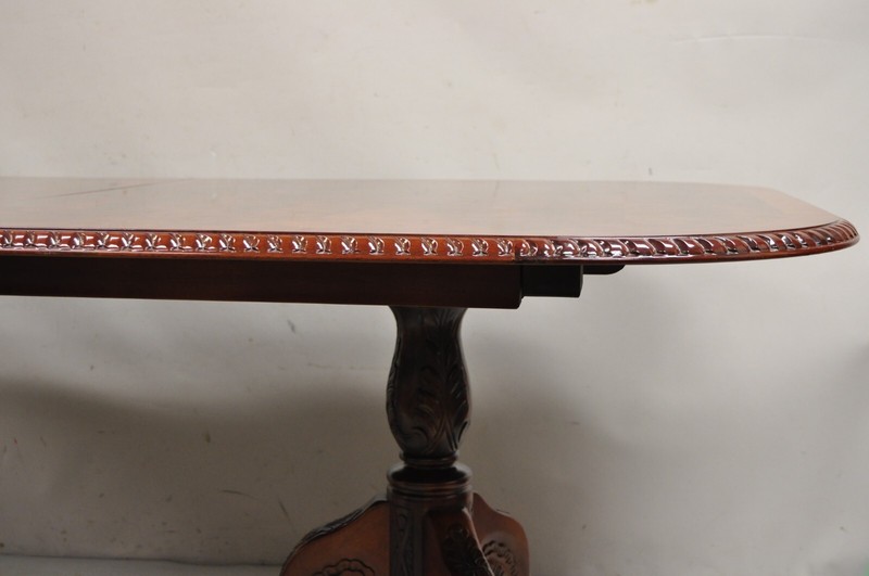 Chippendale Style Flame Mahogany Ball and Claw Dining Room Table w/ 2 Leaves gallery