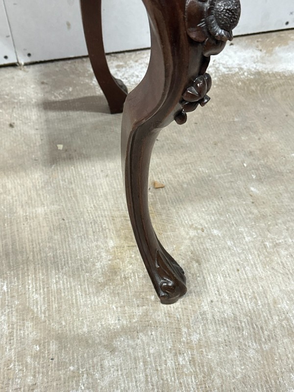 antique rosewood sewing work table rococo victorian carved birdseye interior gallery