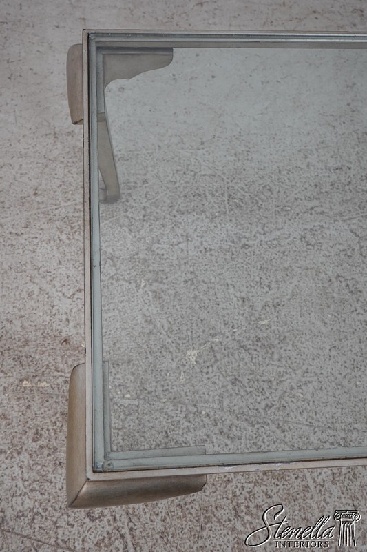 60023EC: Heavy Iron Base Decorator Glass Top Coffee Table gallery