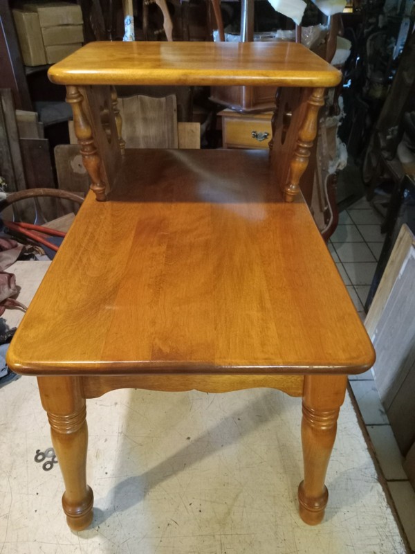 Mid Century Ethan Allen Step End Table / Side Table (SET-158) gallery