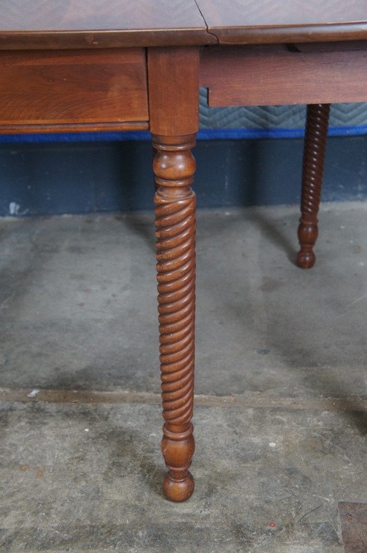 Willett Wildwood Cherry Dropleaf Gateleg Farmhouse Barley Twist Dining Table gallery
