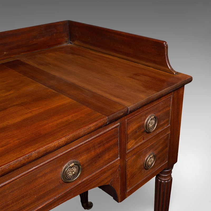 Antique Writing Table, English, Kneehole Desk, Home Office, Study, Regency, 1820 gallery
