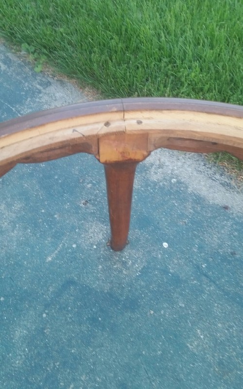 Antique Architectural Carved Wood Table Base Neo Classical W/O Glass gallery