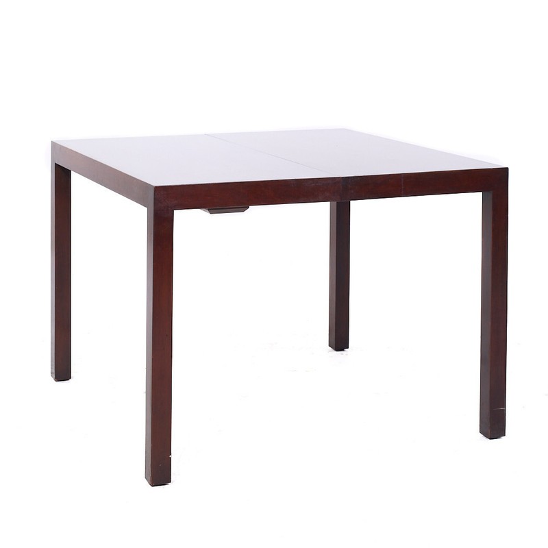 Edward Wormley for Dunbar MCM Expanding Mahogany Dining Table with 2 Leaves