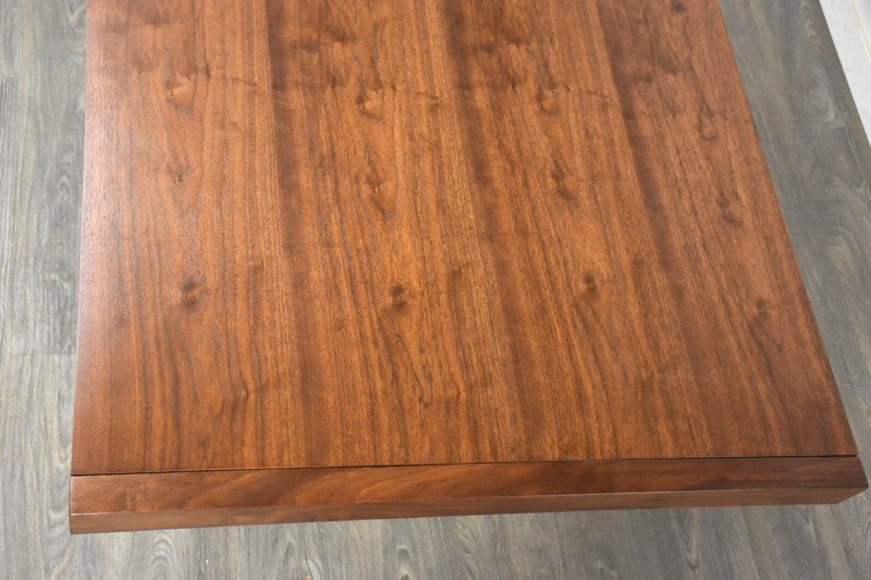 Refinished Walnut and Chrome Dining Table gallery