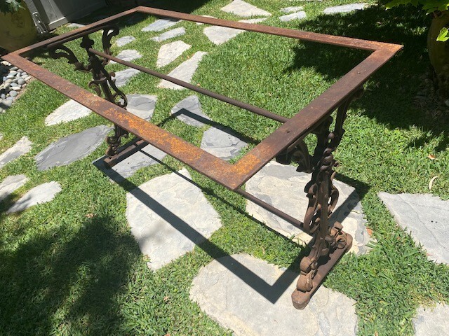 Rare Antique French Wrought Iron Table gallery