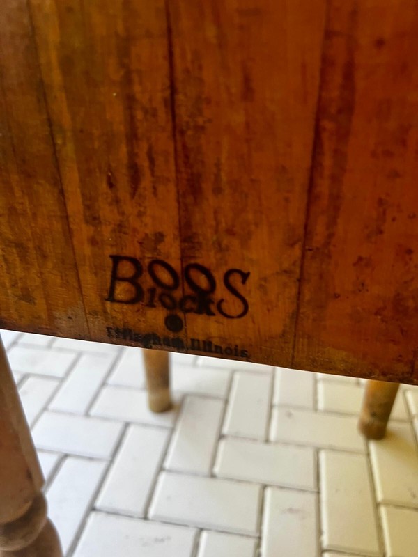Vintage 1982 Boos Block Butcher Table – Solid Maple, 10" Thick gallery