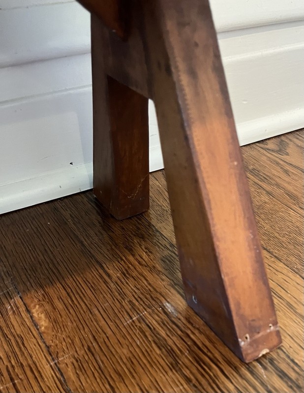 Vintage Handmade Pine Sewing Table Child’s Table Rustic Wood Early American TINY gallery