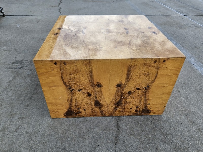 Milo Baughman Burl Wood Coffee Table Vintage gallery