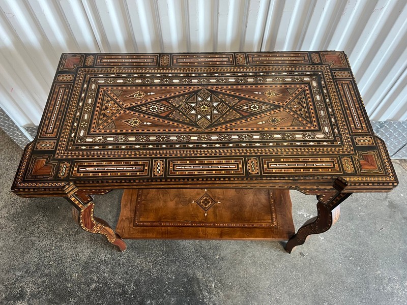 19th C SYRIAN INLAID GAMING TABLE gallery