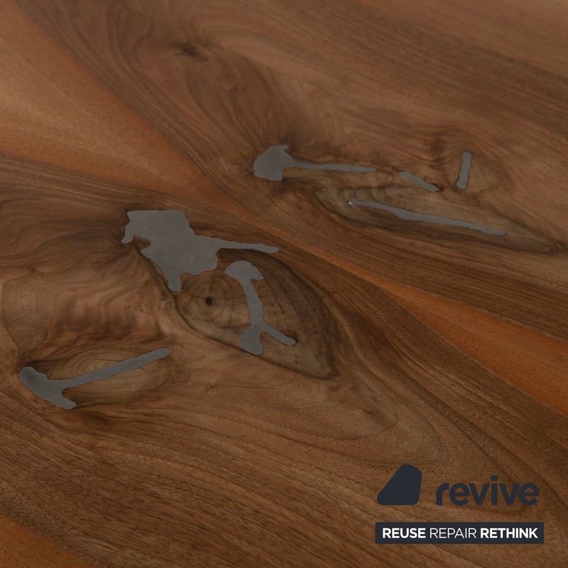 Rott Woodart Solid Walnut Wood Dining Table Brown 240 x 100 cm gallery