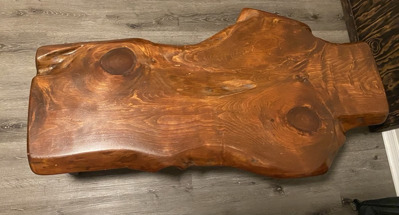 Old Croton Vermont Handcrafted Solid Raw Wood Table Bench Rustic MCM 20570 L 74