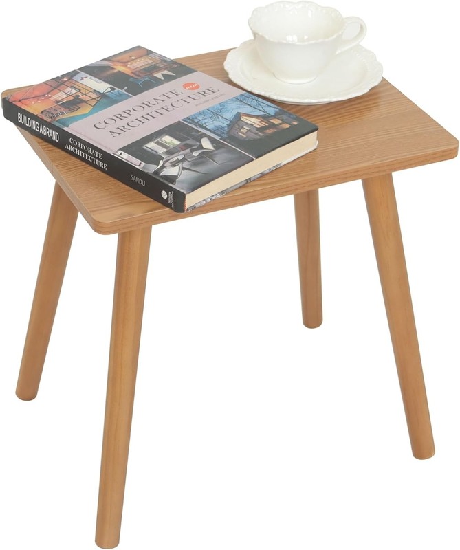 Elegant Solid Wood Side Table - 11.8''x15.8'' Small Nightstand for Living Room gallery