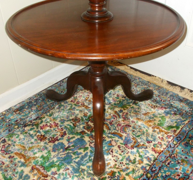 RARE Antique SIGNED JOHNSTONE New Bond St LONDON England Tier TABLE Dumbwater gallery