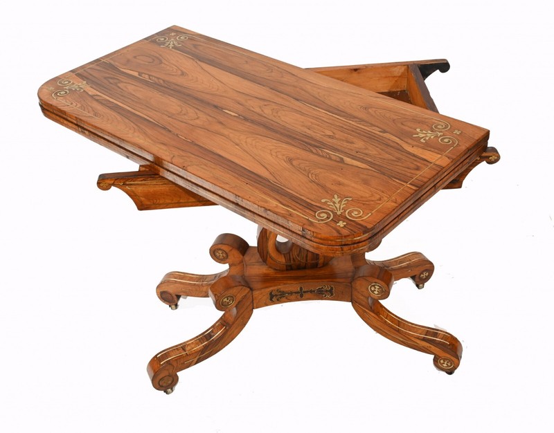 Antique Card Table - Rosewood Regency Games Tables Circa 1810 gallery