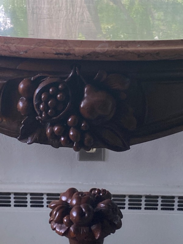 Rococo Belter Style Rosewood Marble Top Table gallery
