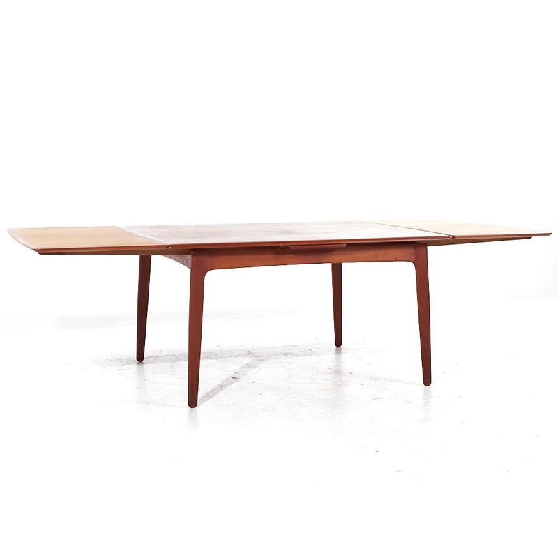 Arne Vodder Mid Century Danish Teak Hidden Leaf Dining Table gallery