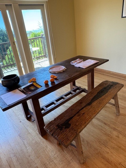 Indonesian dining room table, antique, very old and gorgeous. Teak wood I belie