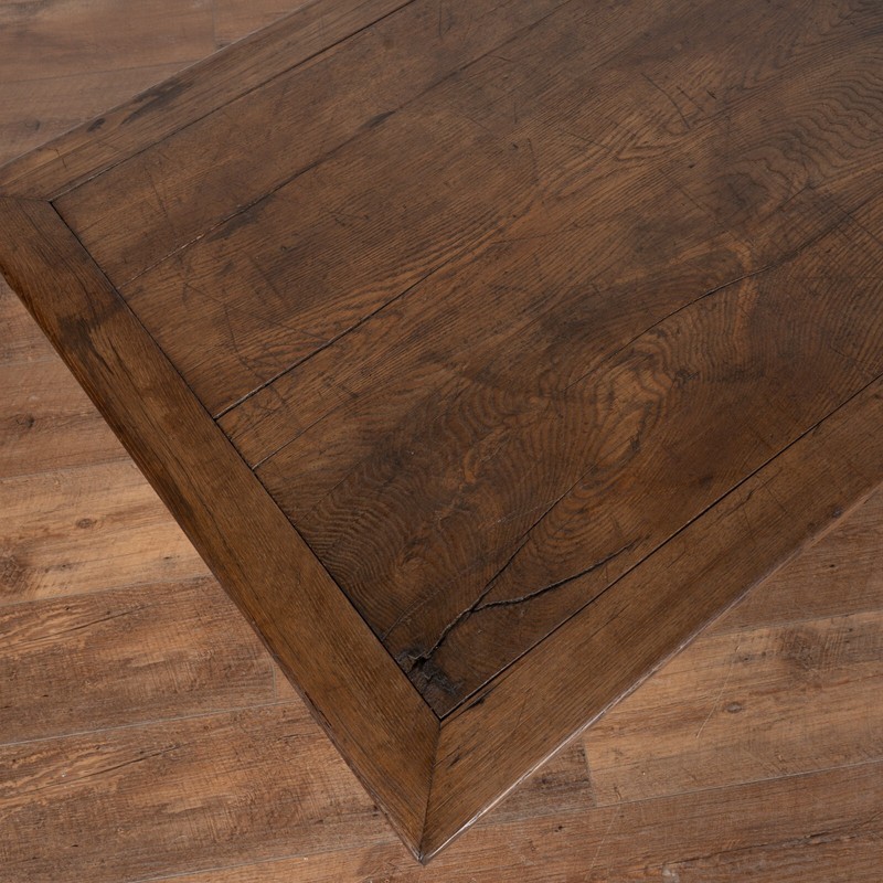 19th Century French Oak Coffee Table with Four Drawers gallery