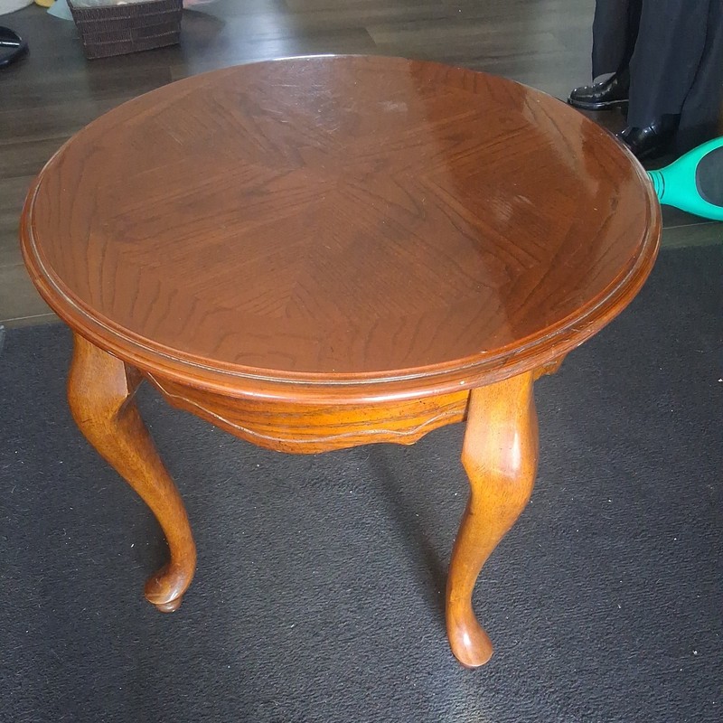 Vintage Coffee Table Ornate Carved Wood Table 24 In Round X 21 In High gallery