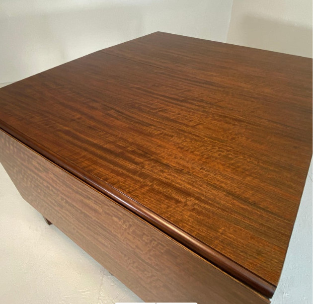Pristine Milo Baughman Drexel Dining table Drop leaf vintage modernist gallery