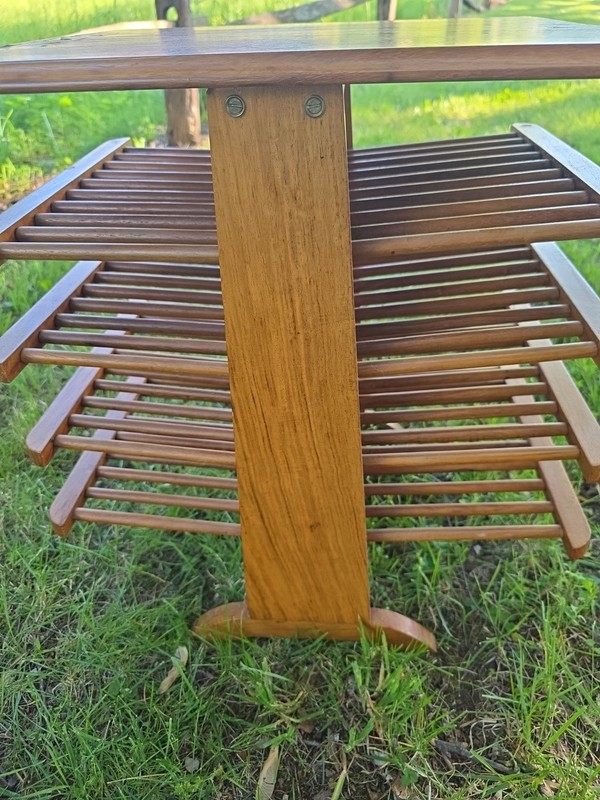 Vintage End Table W/ Magazine Rack Tree Spindle Mid-Century Modern MCM gallery