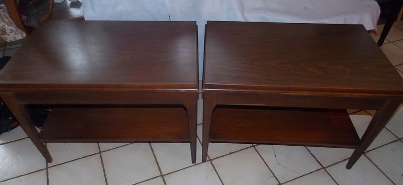 Walnut Mid Century Formica Top End Table / (1 Table) (ET383) gallery