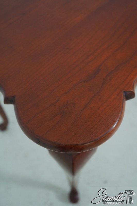 71616: KINDEL Chimney Hill Cherry Scalloped Top Tea Table gallery