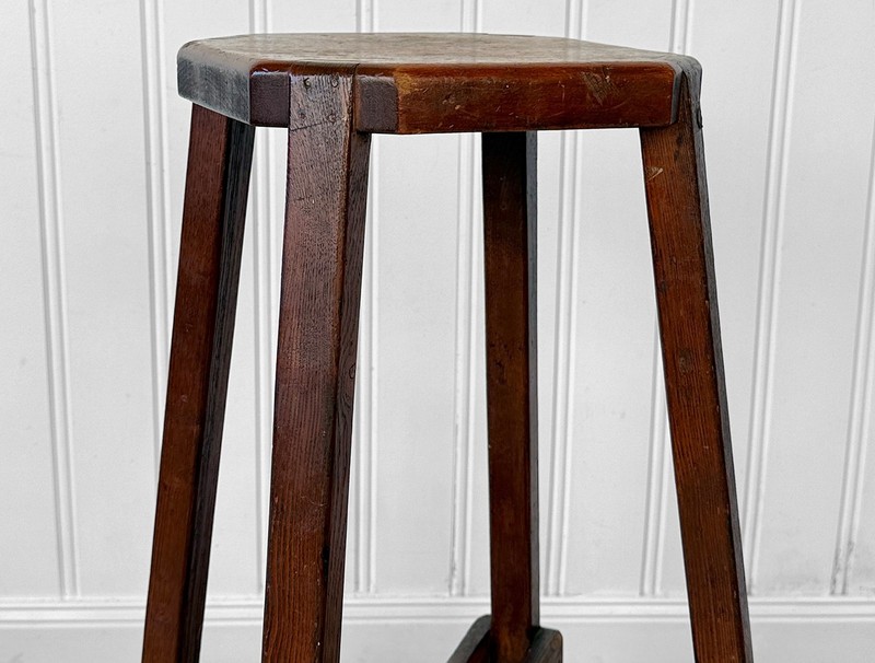 Antique Arts & Crafts Wood Octagonal Plant Stand Table gallery