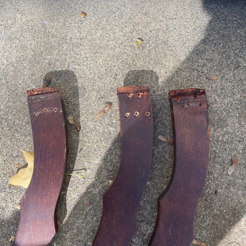 3-Victorian Antique oak 2 teir parlor table Legs Used Replacement As Is gallery