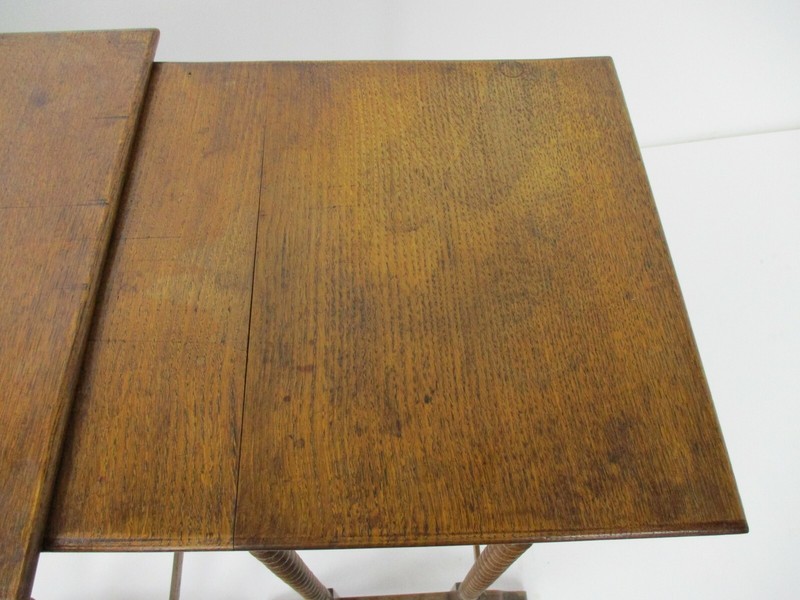 Antique Exceptional Barley Twist Nesting Stacking Side Tables set of 5 Edwardian gallery