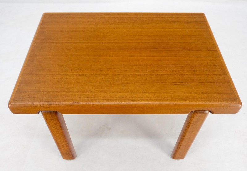 Danish Mid Century Modern Solid Teak Legs Compact Rectangle Coffee Table MINT! gallery