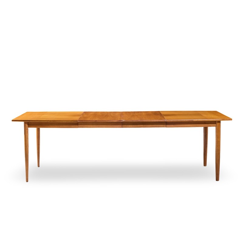 Barney Flagg for Drexel Parallel Walnut Expanding Dining Table with 2 Leaves gallery