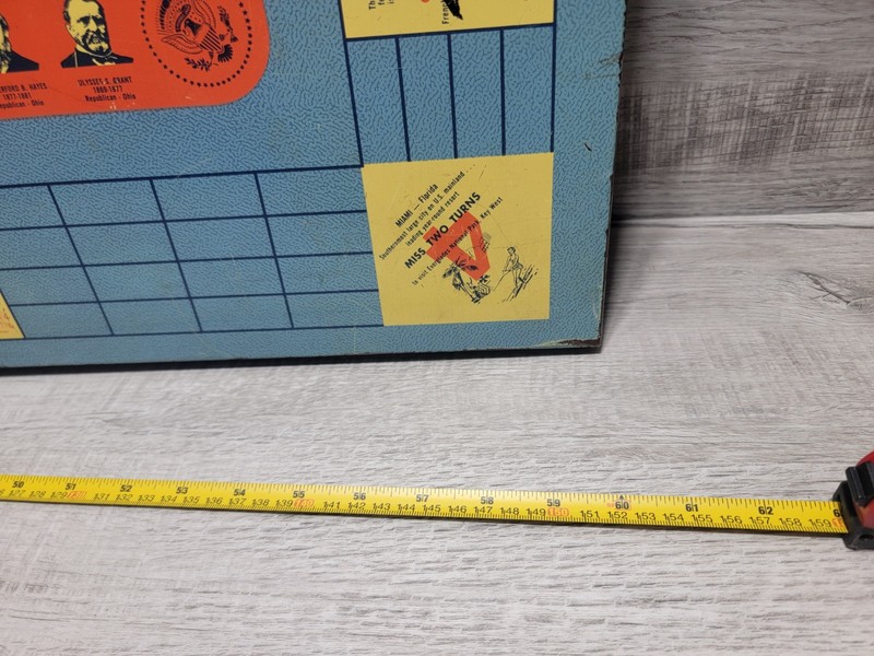 VTG 1956 Antique Metal Presidents Racecar Card Folding Game Table 60"x 21"x25" gallery