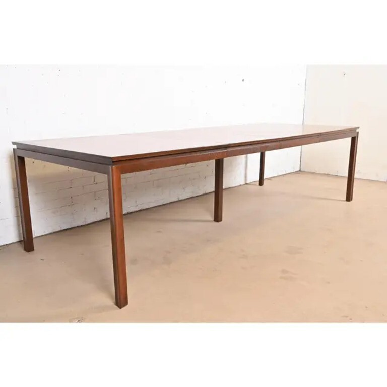 Edward Wormley for Dunbar Mid-Century Modern Walnut Dining Table, Refinished gallery