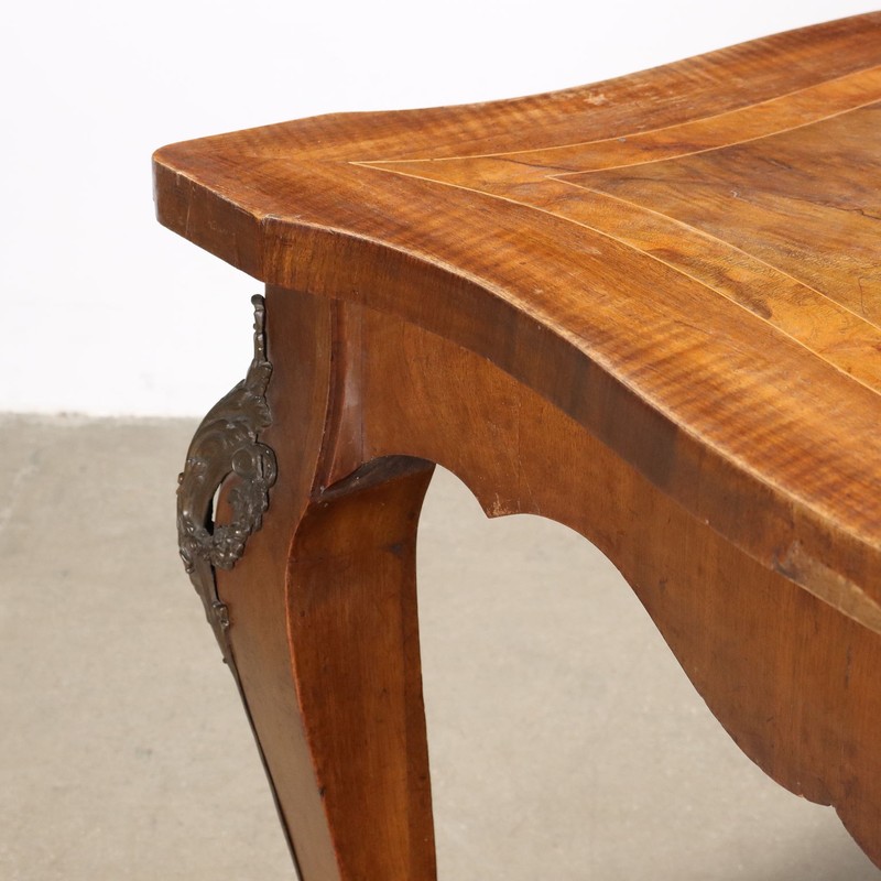 Antique Table Chippendale Style Mahogany Bronze Italy XX Century Original gallery