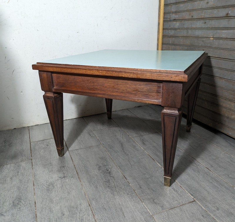 Vintage English Regency/Neoclassical Wood Side Table Brass Feet Shabby Chic gallery