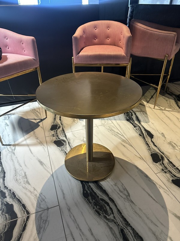 Circle Gold Brass Table