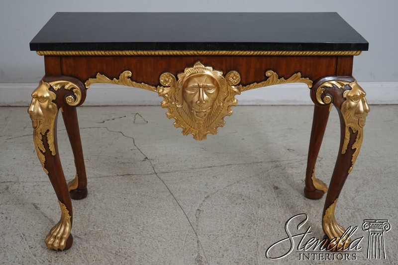 L66584EC: MAITLAND SMITH Baroque Marble Top Gold Gilt Console Table gallery