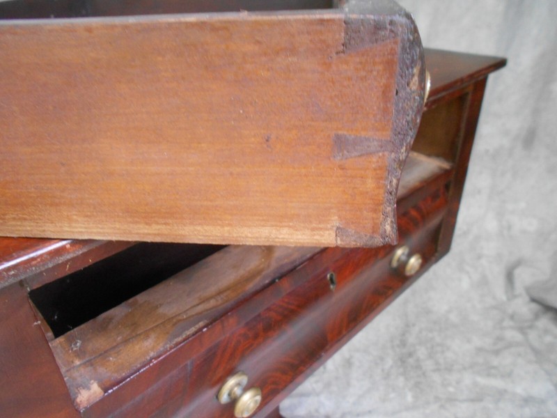 ANTIQUE AMERICAN EMPIRE MAHOGANY 2 DRAWER STAND gallery
